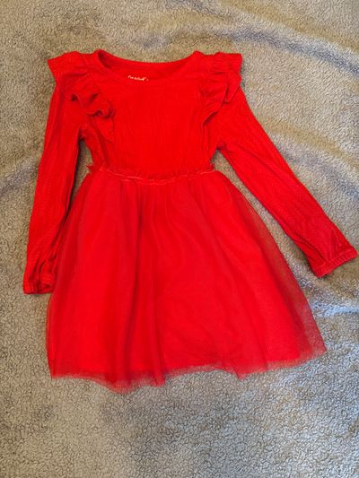 Cat&jack Red long sleeved dress 2T