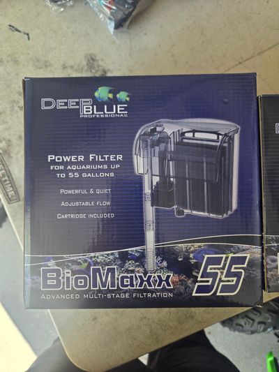 Brand New Deep Blue Fish Tank Filter 55 Gallons