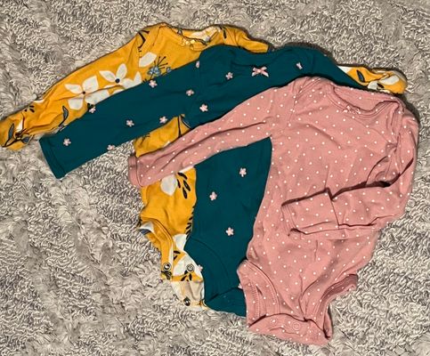 Carters newborn onesie lot 3 onesies. Excellent condition. SFPF home Newborn