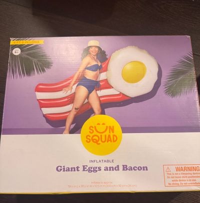 Brand new inflatable eggs and bacon float 6 feet