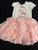 Koala kids White and pink birthday princess dress with lace 4T