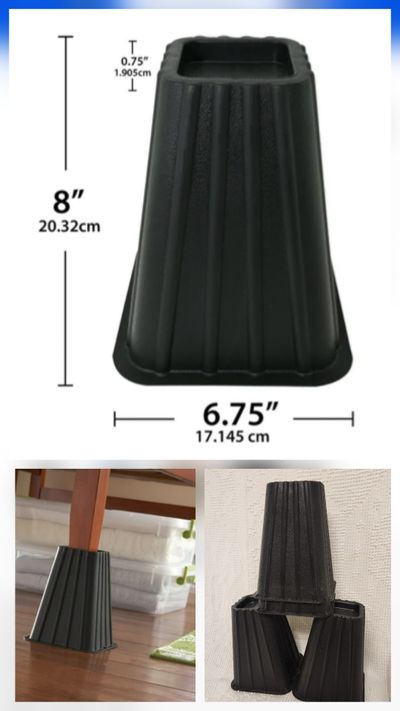 4 TALL BED RISERS LIKE NEW