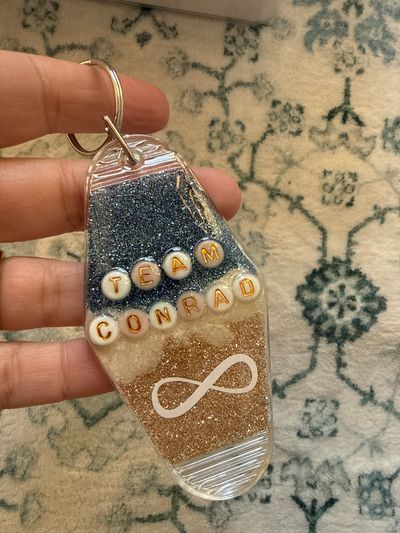 Handmade The summer I turned pretty team Conrad blue keychain