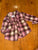 Old Navy Pink and brown plaid shacket 6-12 Months