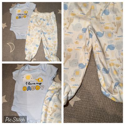 I love my Daddy Short sleeve onesie and footie pants 9 Months