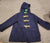 Cherokee Navy winter coat with hood, zipper and buttons 18 Months