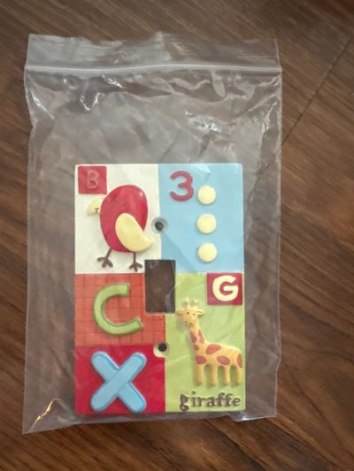 Alphabet number switch plate cover