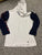Penguin White hoodie w navy sleeves tshirt 7-8