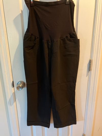 Duo Maternity High panel black stretchy capris Women's - XL