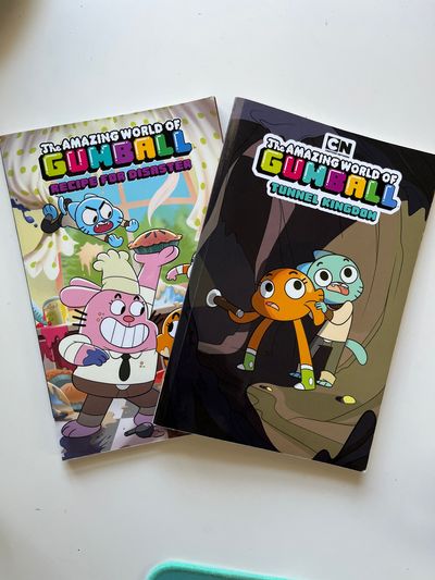Cartoon Network The Amazing World of Gumball 2 Books - Tunnel Kingdom and Recipe for Disaster