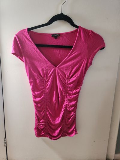 Label Removed Summer Pink tip, ruched, very forgiving Women's - XS