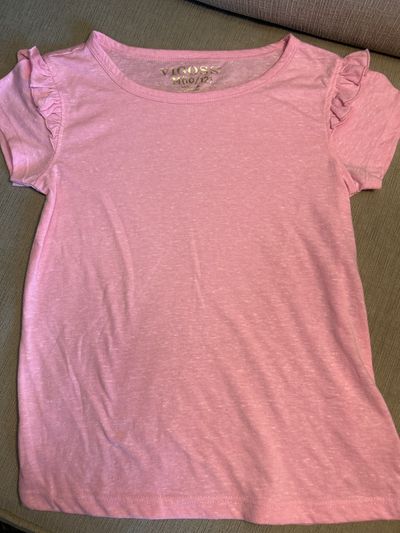 Vigoss Pink w ruffle sleeve short sleeve 10-12