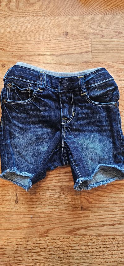 Baby Gap Jeans shorts pull on elasticized waistband mid thigh length 18-24 Months