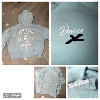 Childrens place Baby blue dance sweatshirt 14-16