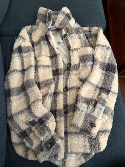 Thick soft fleece button up sweater coat  Women's - M