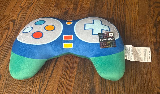 Brand new large game remote, squishy pillow