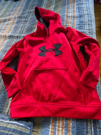Under Armour Red Logo Hoodie 14-16