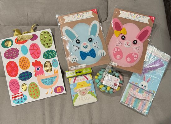 New Easter Items Stickers gift bag 60 erasers bags & gift card holders