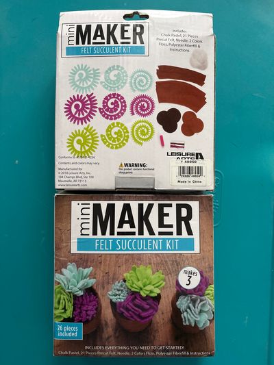 NEW- Mini Maker Felt Succulent kit #1