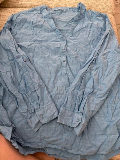 Riders by Lee Henley button top in blue Women's 2X