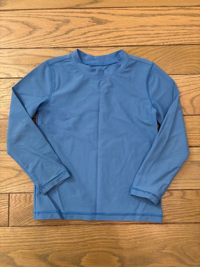 Primary blue swim shirt Long sleeve, rash guard 4T