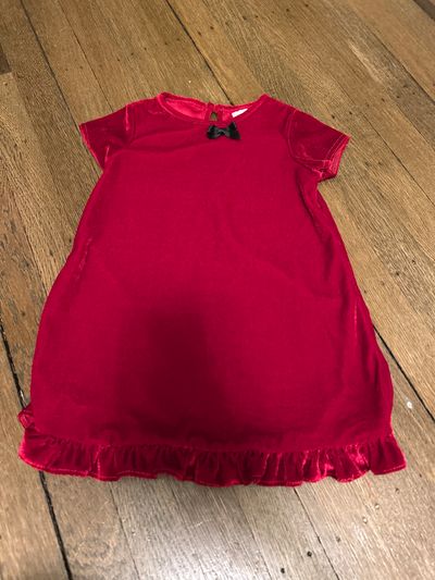 Sophie Rose Red Velvet Dress 18-24 Months
