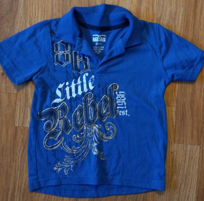 Little Rebels Short sleeve shirt with collar  4T
