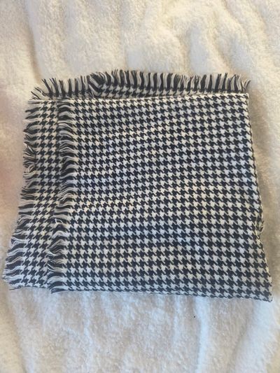 black and white scarf