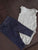 Onesie from baby gap 6 to 12 months gray and Carte Blue pants size 9 months 6-12 Months