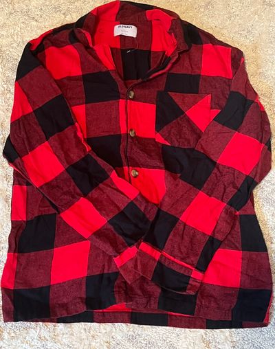 Old Navy mens pajama top Red buffalo check flannel pj top Men's - L