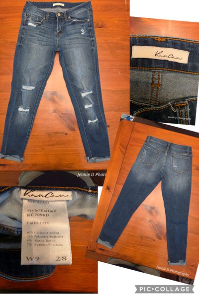 KanCan Mid-rise distressed skinny jeans Size 9 womens Junior L - 9