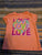 Childrens Place Peach Love Tee Size 5/6 6T/6