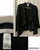 Harper blazer w draped ruffle front detail Pretty Black open blazer w silver thread detail Women's - XL