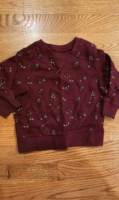 Cat & Jack Toddler boys sweatshirt features cute little monsters graphic 18 Months