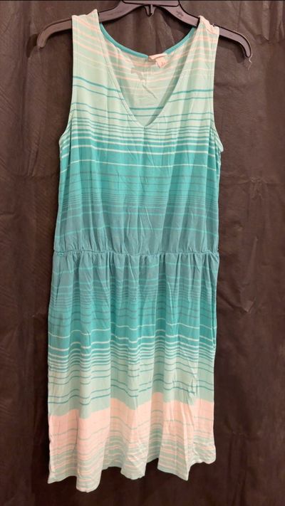 MERONA WHITE WITH GREEN STRIPES Women's - L