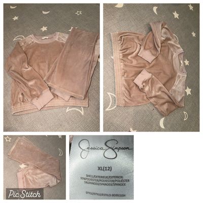 Jessica Simpson Super soft sweatsuit bell bottoms and sweatshirt 10-12
