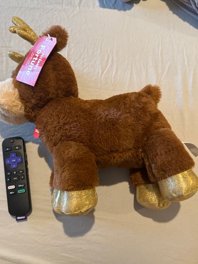 Brand new large fortune, squeaky, plush toy from PetSmart retail over $20 reindeer
