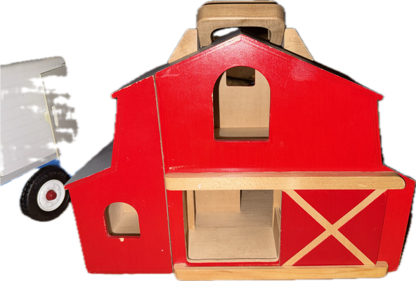 Wooden Farm Opens and expands no figures included