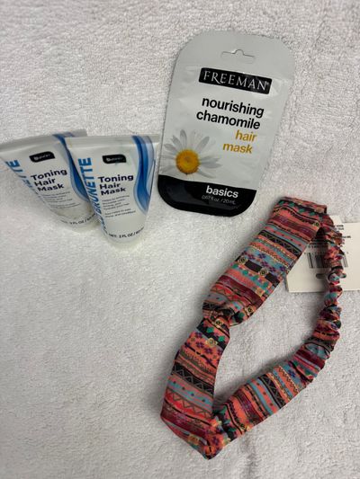 Brand New, 3 hair masks and headband Brand New, 3 hair masks and headband