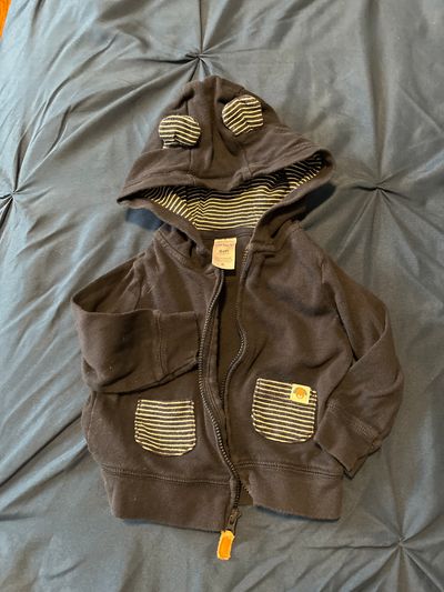Carters 6 months Navy hooded zip up 3-6 Months