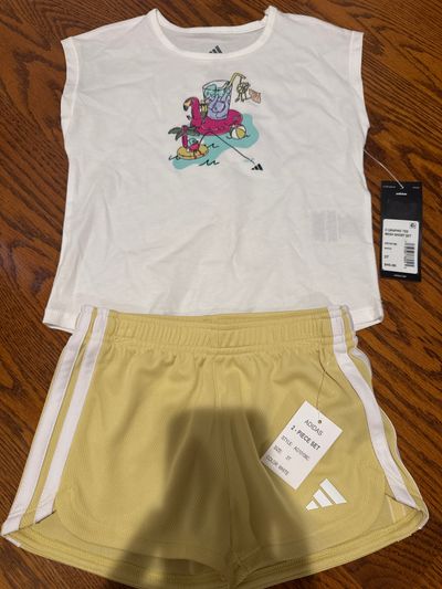 Adidas NEW 2 piece short set 3T