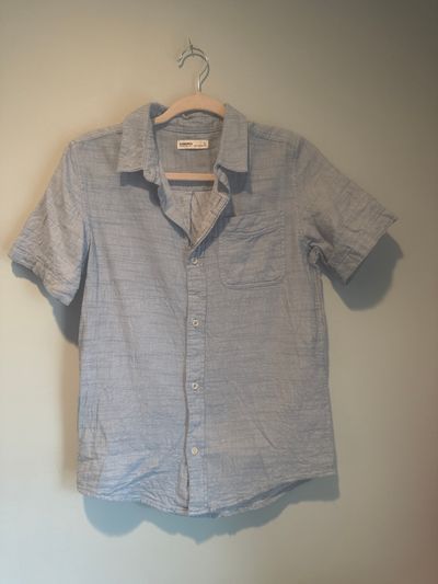Sonoma goods for life Light blue linen s/s button collared shirt 14-16