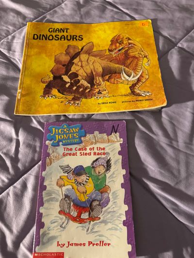 Scholastic A Judsaw Jones Mystery & Giant Dinosaurs -2pcs