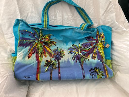 Paul Brent Blue tropical tote