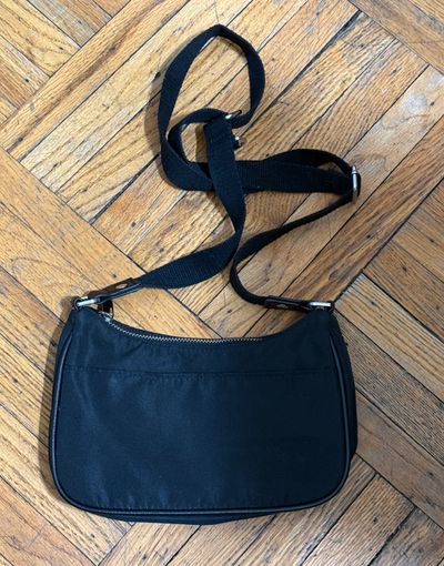 Black fabric purse adjustable strap Wild fable