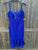 NEW W TAGS GUESS EVENING WEAR Royal blue cocktail dress w lace overlay fishtail hem Junior XS - 0