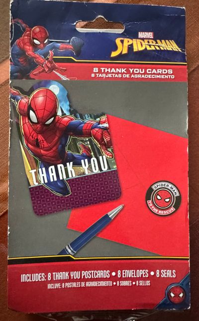 New Spider-Man Thank you cards