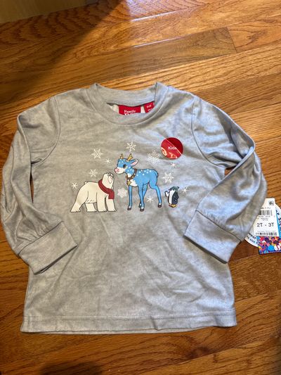 Family PJs macys NEW boys sleep shirt very warm soft 2T/3T 2T