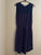 Adrienne Vittadini Navy/Pink Striped Dress Women's - S
