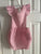 Petit Ami Pink baby girl bubble romper with ruffle sleeves 18-24 Months